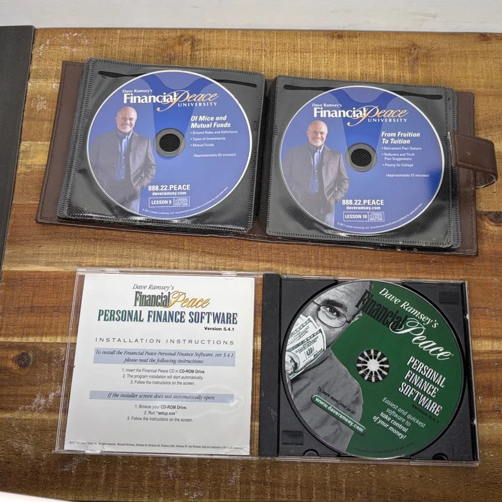 2011 Dave Ramsey Peace University 15 Disc Set and Personal Finance Software